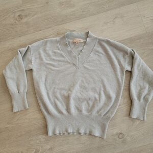Philosophy Soft Gray V-Neck Sweater